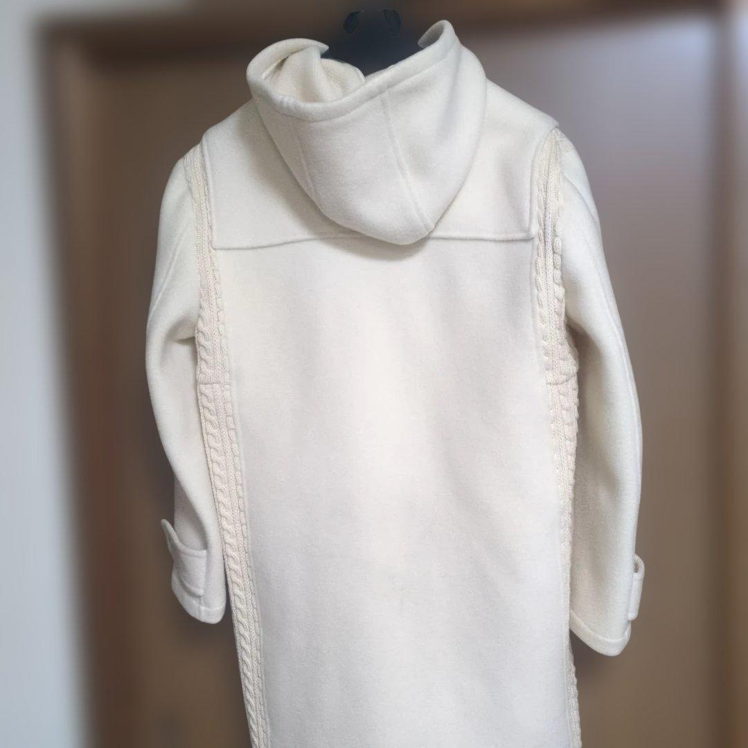 送料込み美品！NAISSANCE ダッフルコート お洒落ホワイト ウール混紡