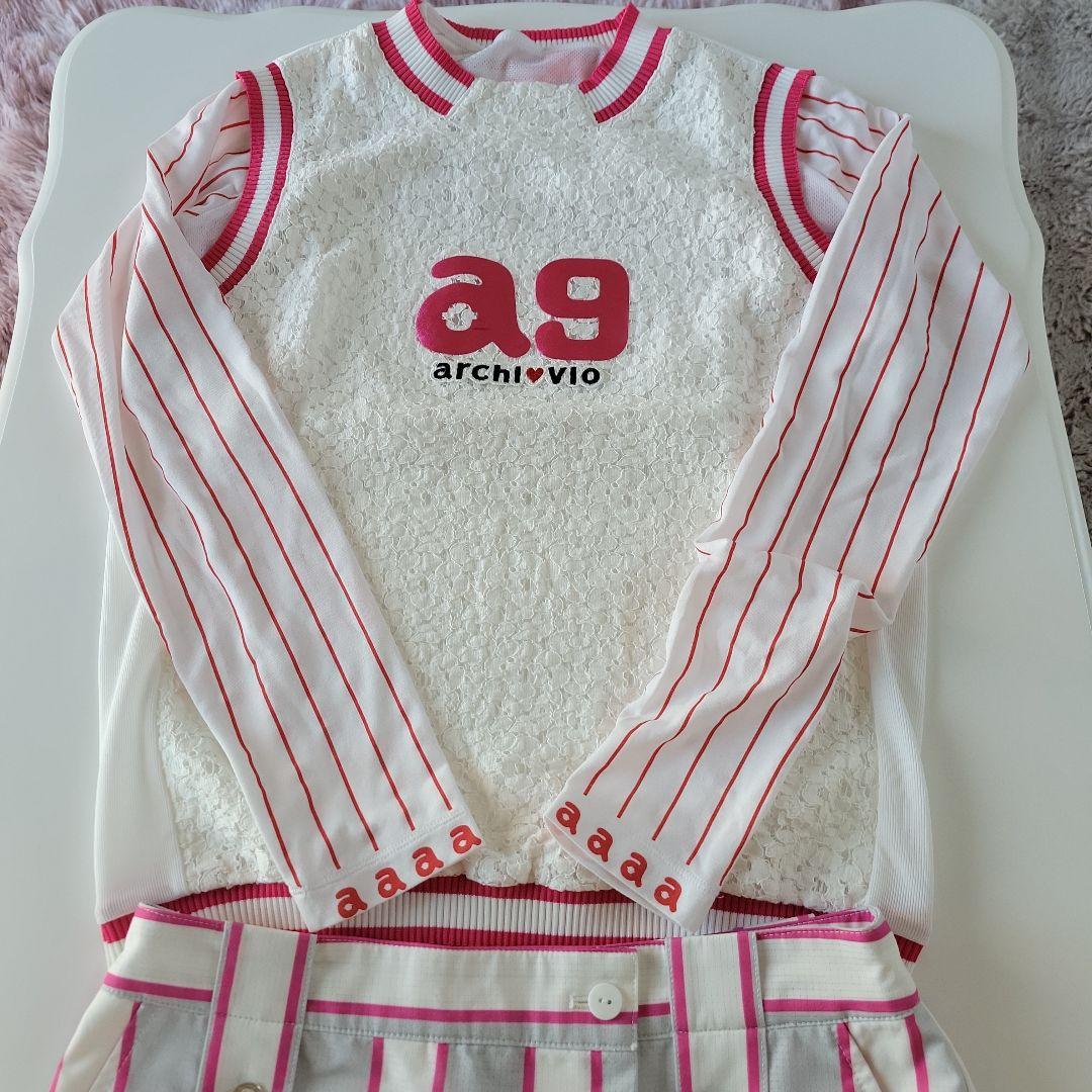 archivio ストライプ ゴルフウェア セット