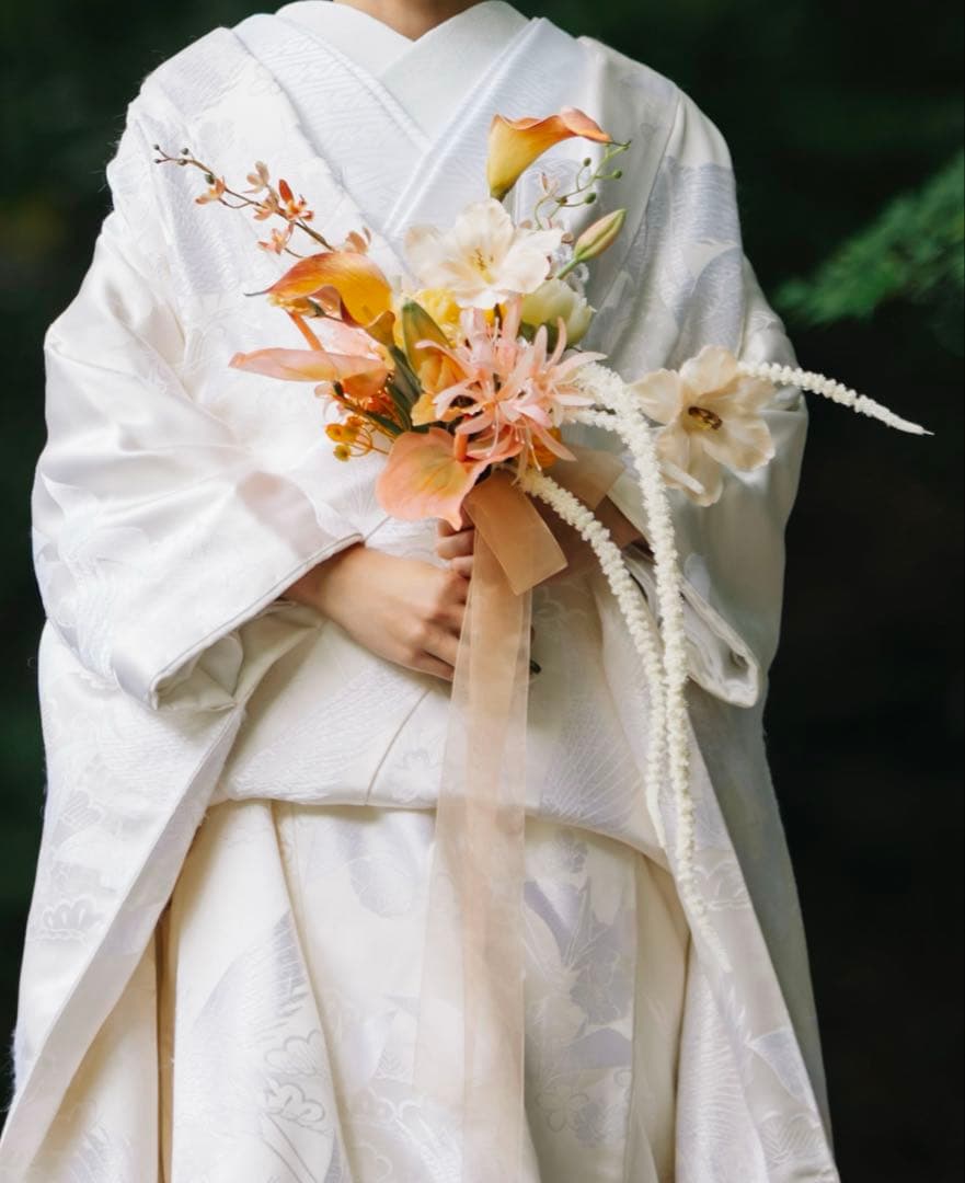 【完売品】NABANA flower ウェディングブーケ＆ブートニア テラコッタ