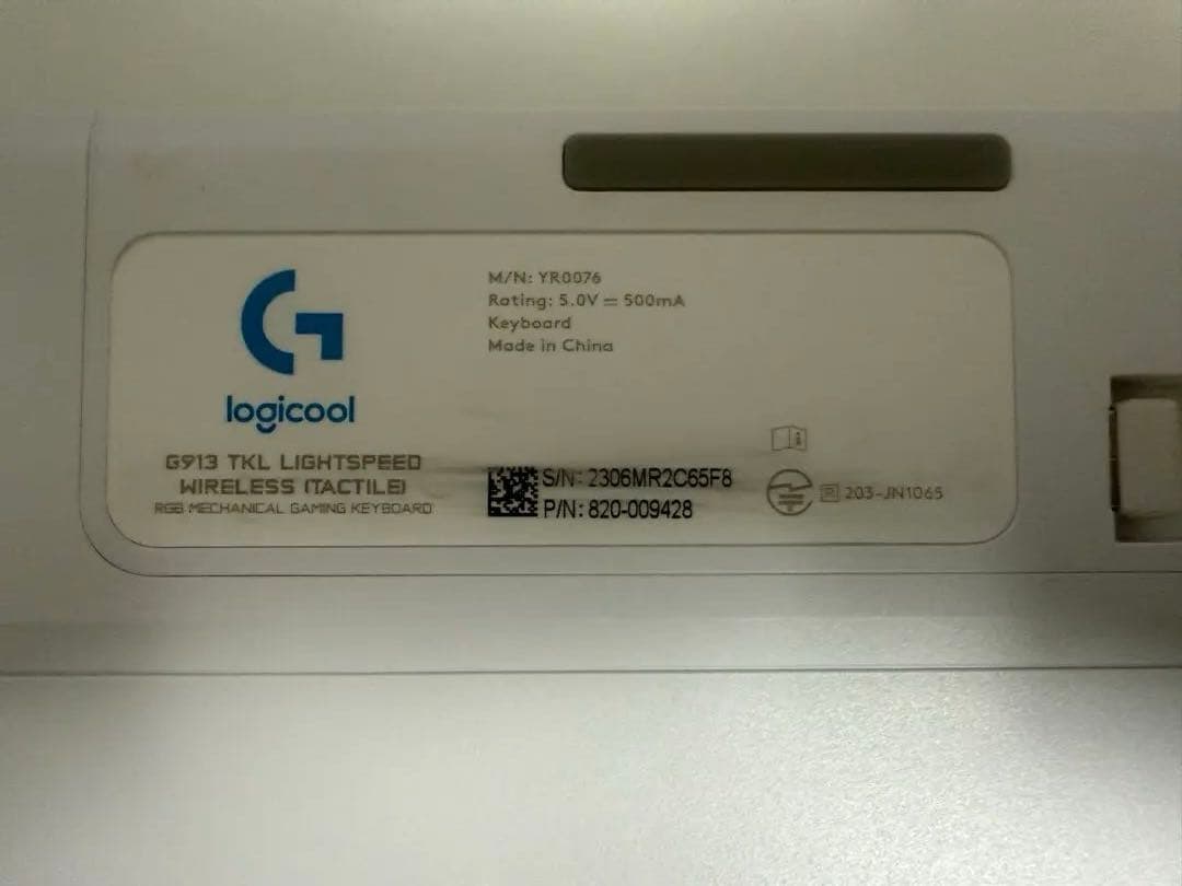 Logicool G913 TKL ゲーミングキーボード　テンキーワイヤレス