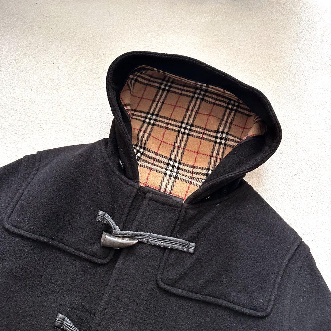 バーバリーブラックレーベル　ダッフルコート　ノバチェック　ロング　ベルト