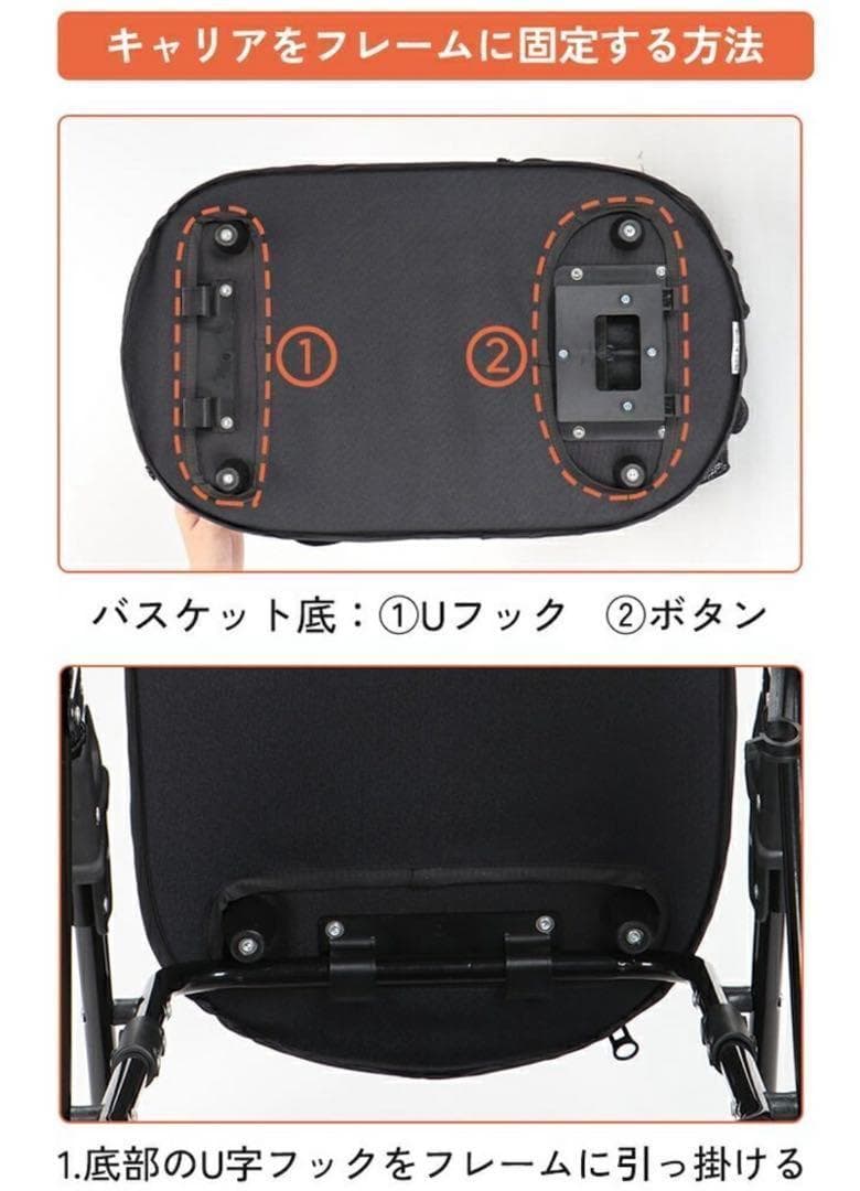 ペットカート ペットバギー 分離型 折りたたみ ブルー 犬 猫 4輪 小型犬