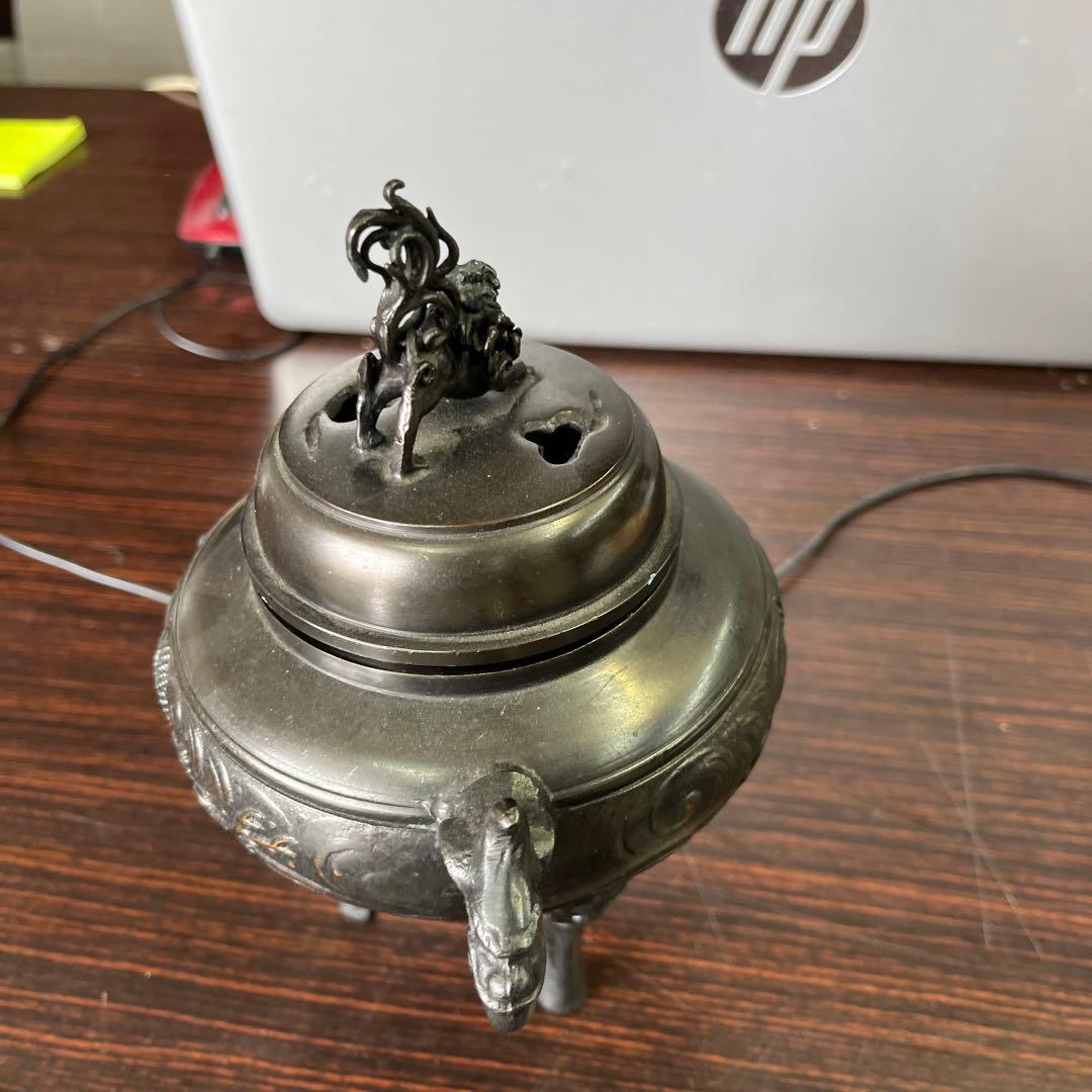 龍のモチーフの高岡銅き香炉