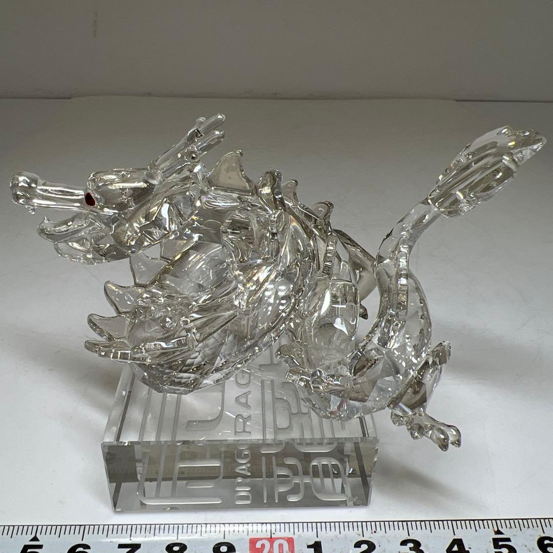 スワロフスキー　ドラゴン　置物　共箱　幅11.5㎝　東な7-1221☆1F