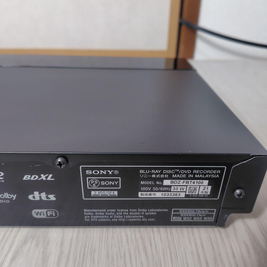 SONY BDZ-FBT4100 4K Blu-rayレコーダー HDD4TB