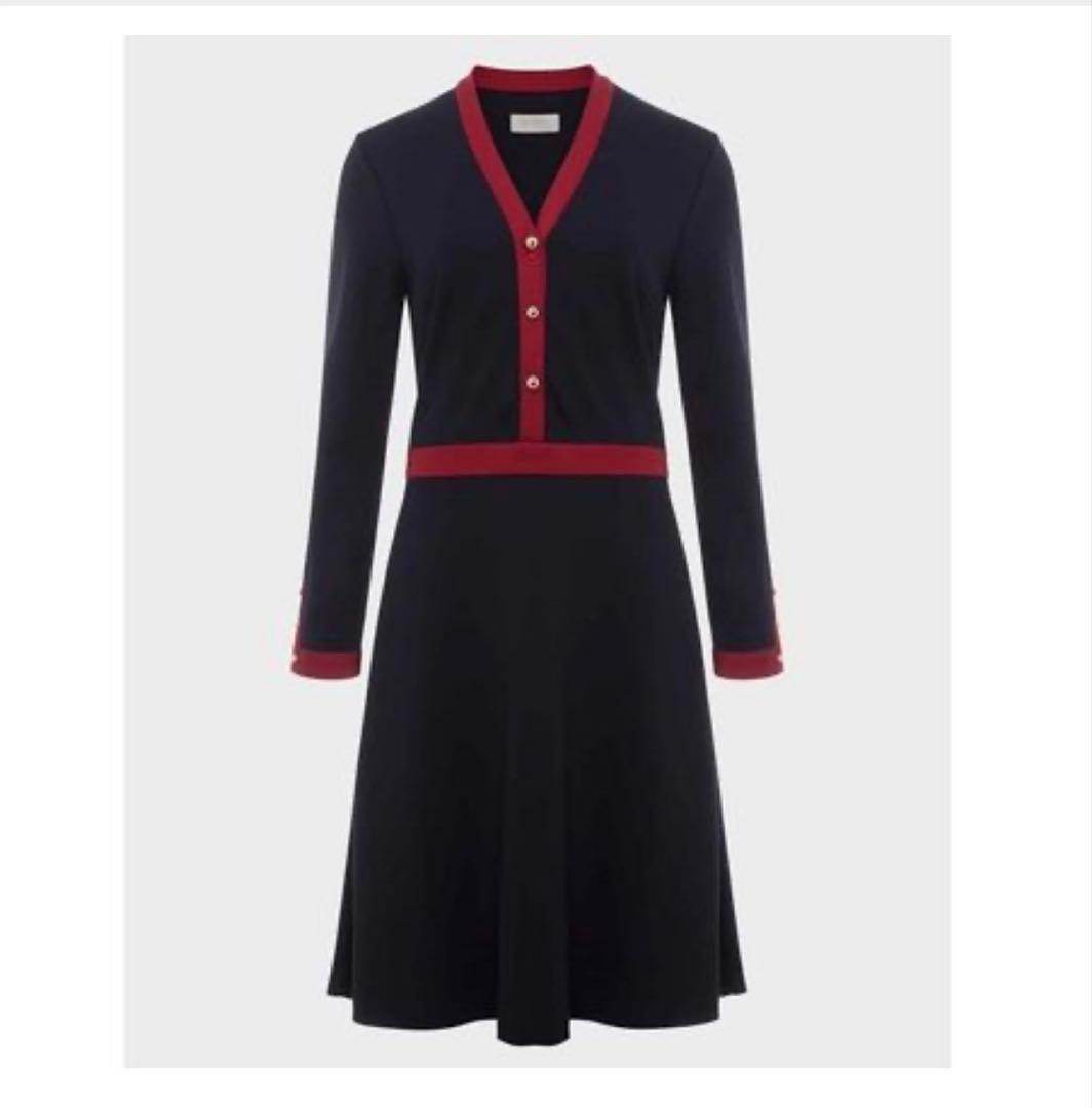 HOBBS LONDON ネイビーとレッドのワンピース