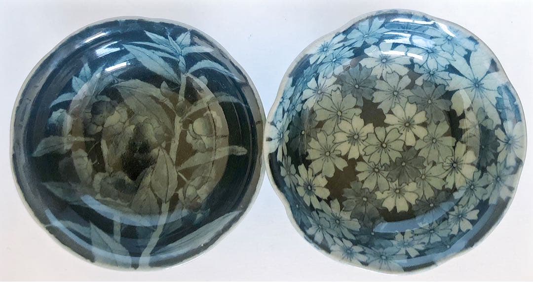 SALE【レア】新品 辻 修窯 小鉢 コスモス がいっぱい 花 4個セット 高級