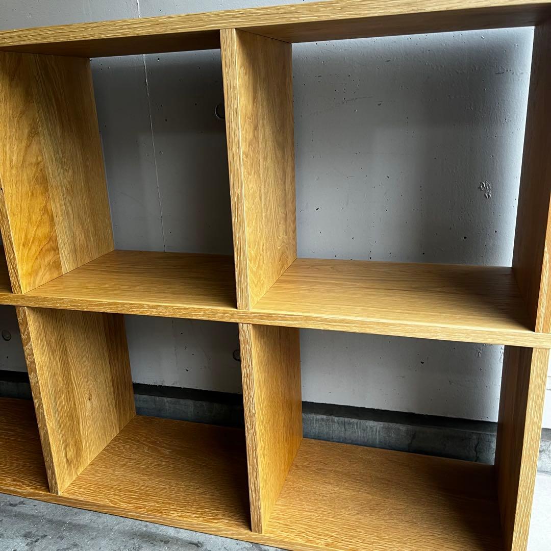 Hawk★無印スタッキングシェルフセット・５段×３列オーク材 チェスト他付