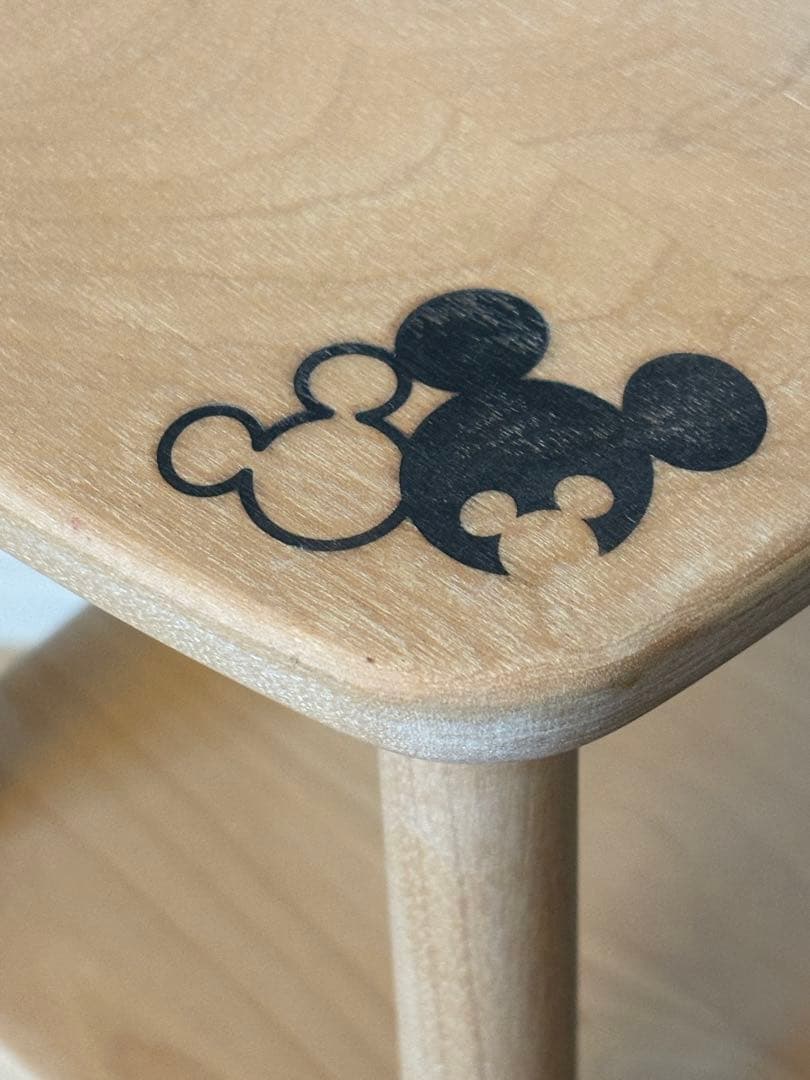 ディズニー/ミッキー/スツール/家具/椅子/木製/ナチュラル/雑貨/花台/飾り台