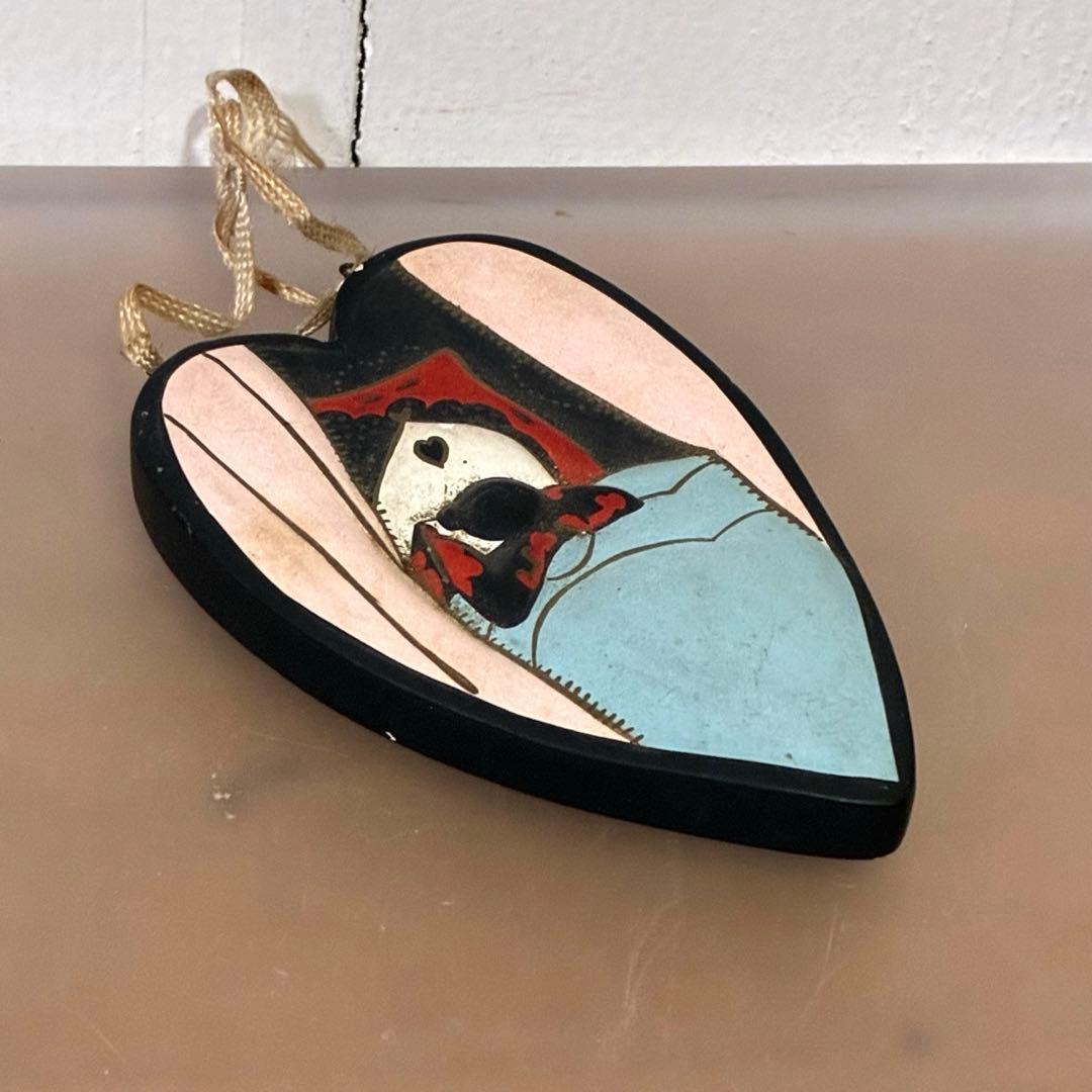 昭和レトロ　竹久夢二　壁掛け　ハート　ハートマーク　戦前