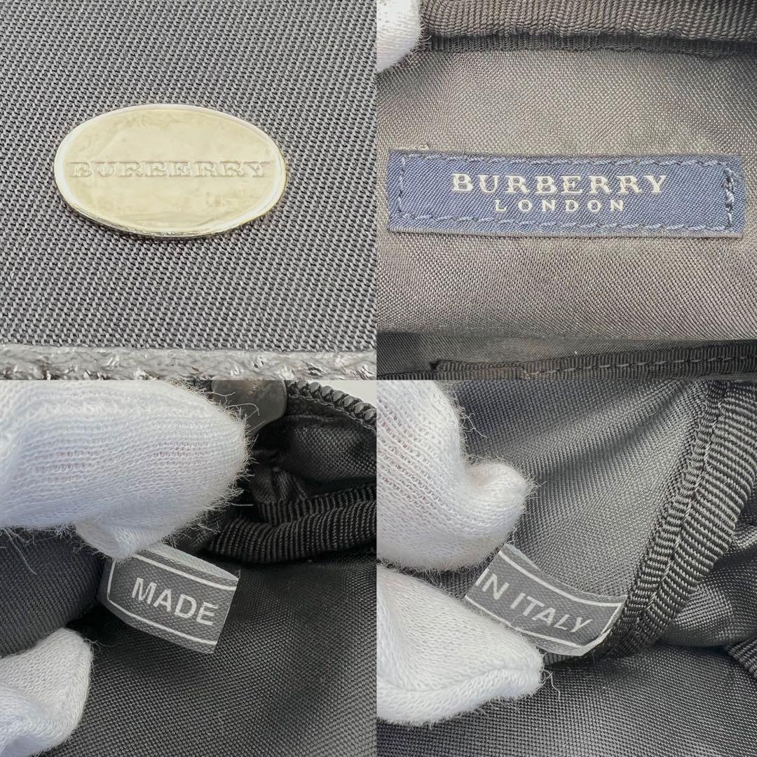 《美品》BURBERRY ノバチェック キャンバス ウエストポーチ ボディバッグ