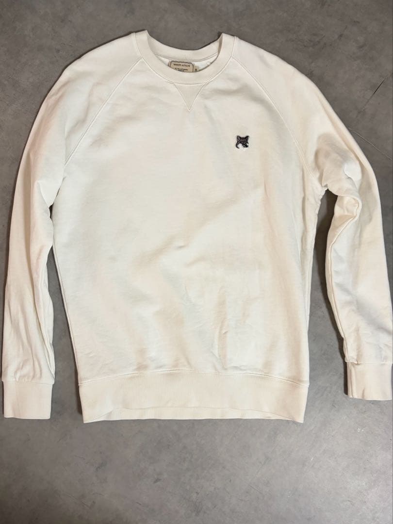 【お買い得早い者勝ち】MAISON KITSUNÉ オフホワイト スウェット M