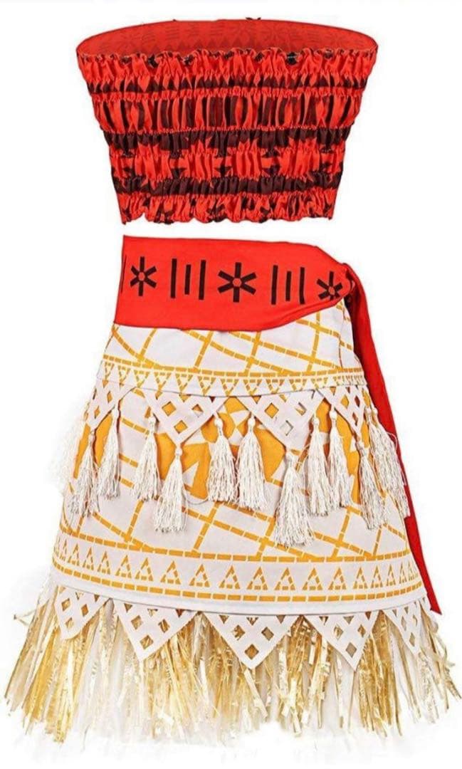 ゆ*う様 【即納】Dハロ モアナ 衣装 ウィッグ付き