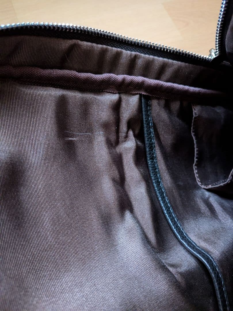 MURA 薄マチ ダブルジッパー シュリンクレザー スマート ビジネス リュック