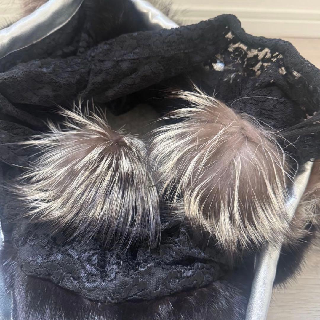 パピリーヒルズ リュバンドール ファーキャリーバッグ ※今月削除