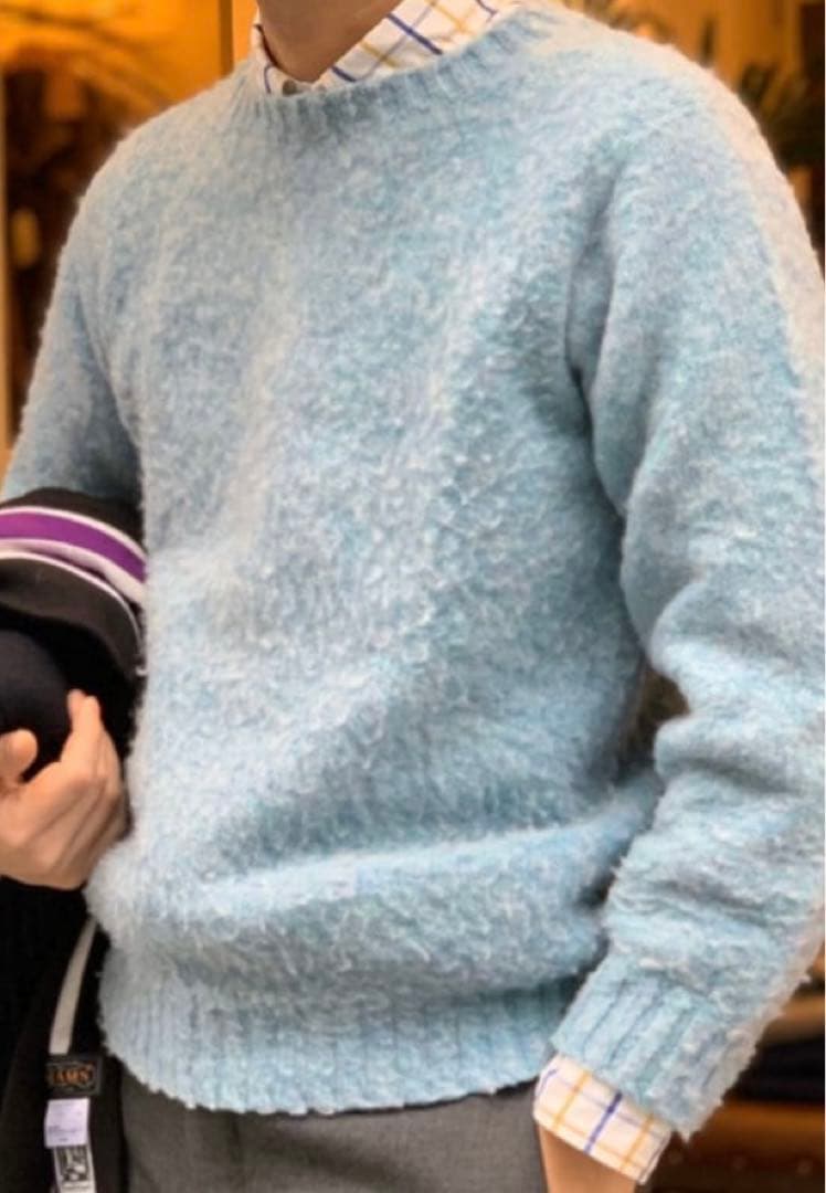 も*り様 【美品】百名品 BEAMS PLUSシエットランドウールニットセーター