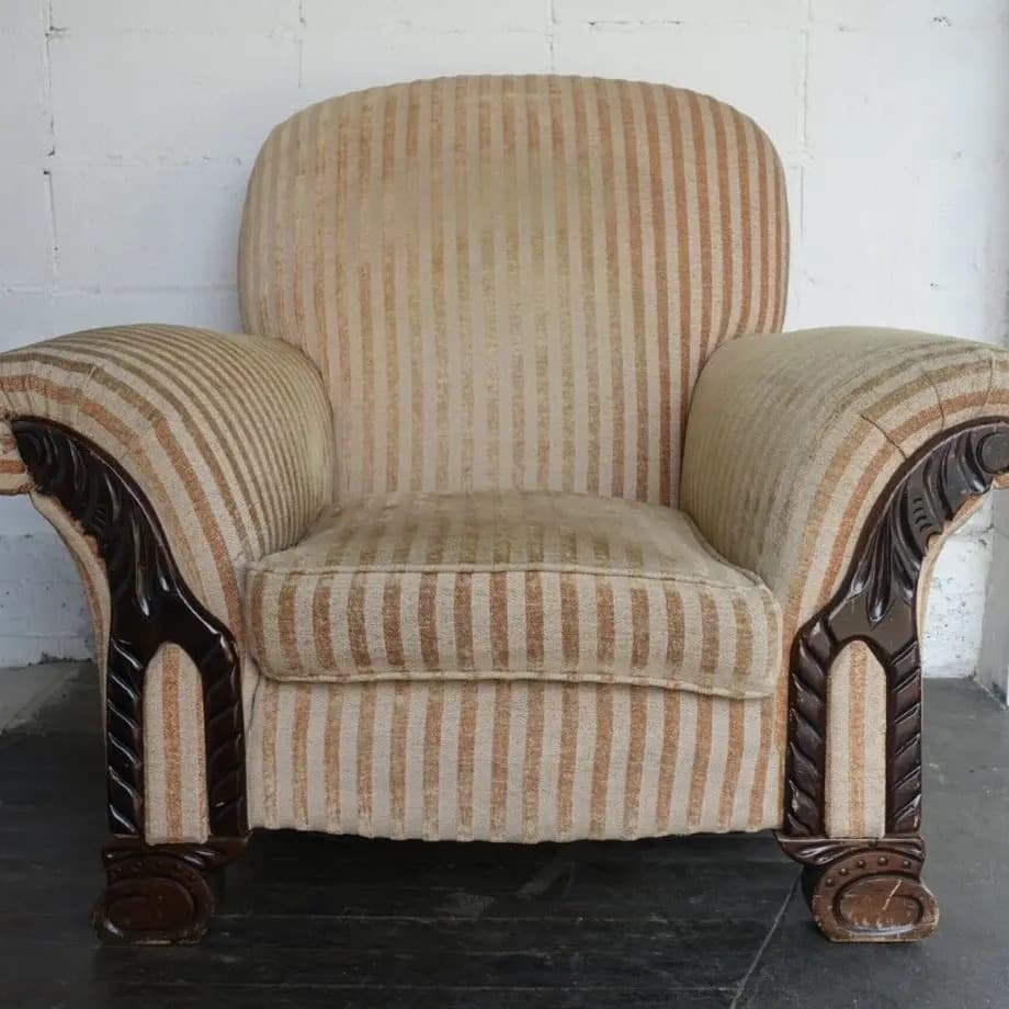 80年代　シングルソファ　ラウンジチェア　アメリカ　ビンテージ