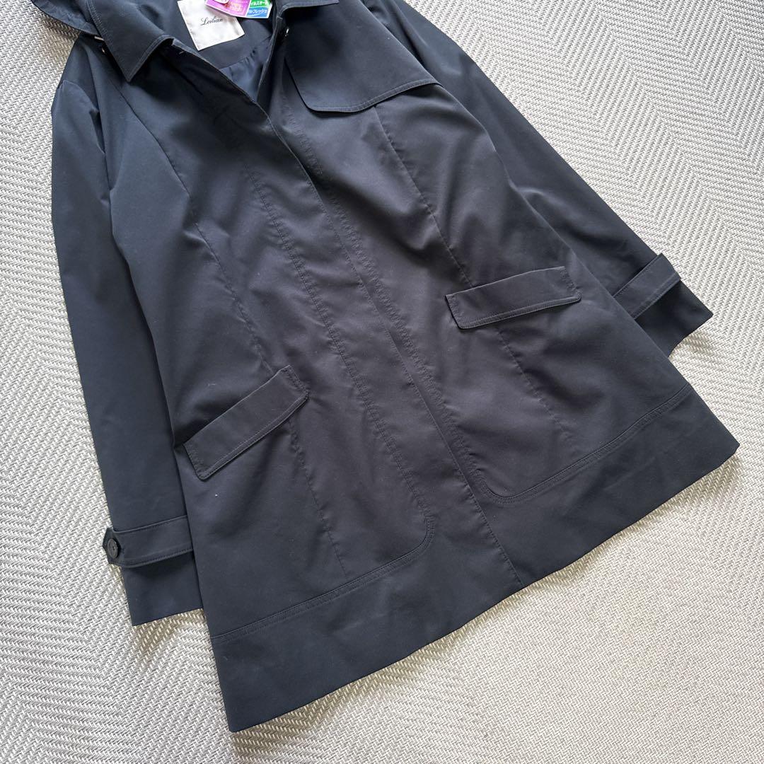 極美品 レリアン 現行モデル モッズコート フード ネイビー 大きいサイズ3XL