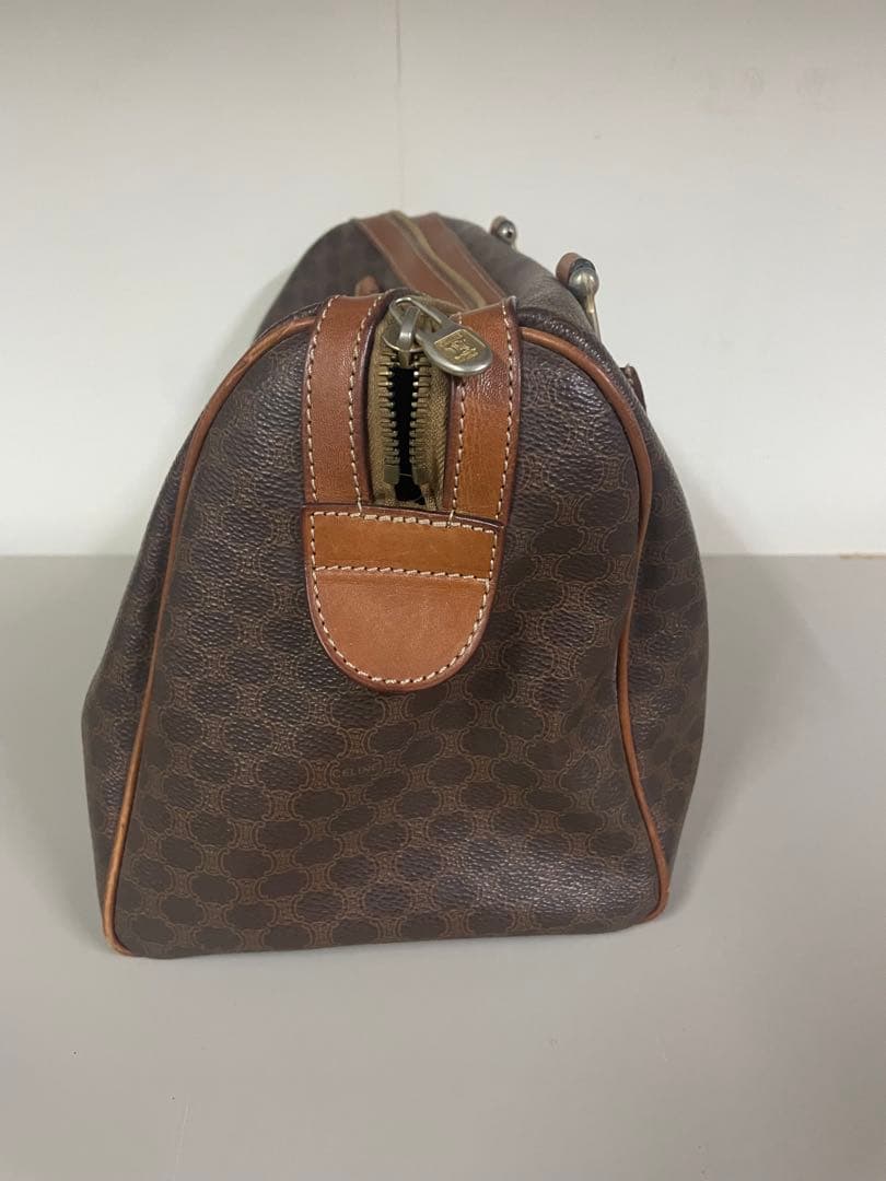 かたつむり❷セリーヌ バッグ マカダム柄 ボストン ヴィンテージ