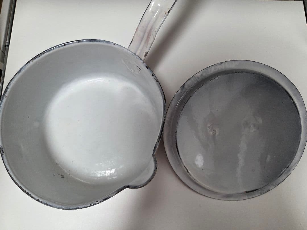 アンティーク花柄ホーロー鍋セット