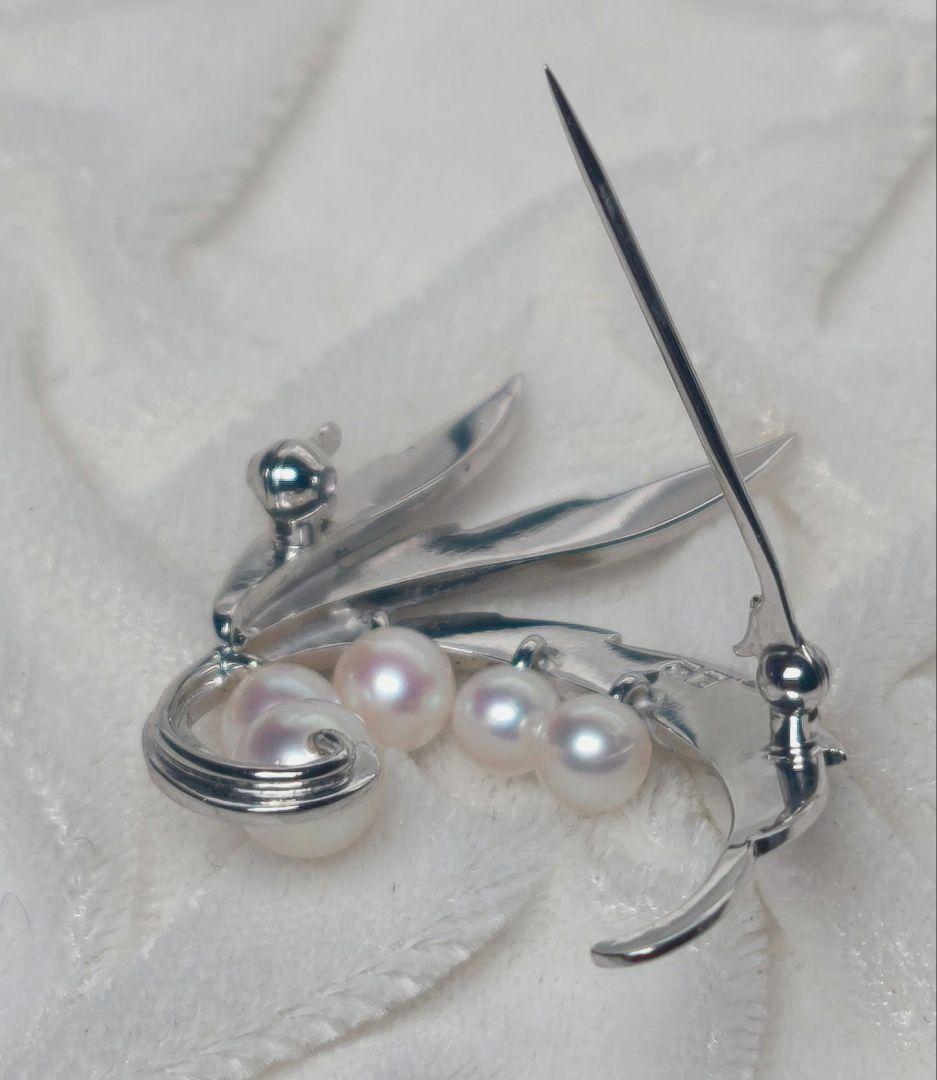 【美品 最高級!!】ミキモト ブローチ パール フォーマル 5珠 皇室御用達