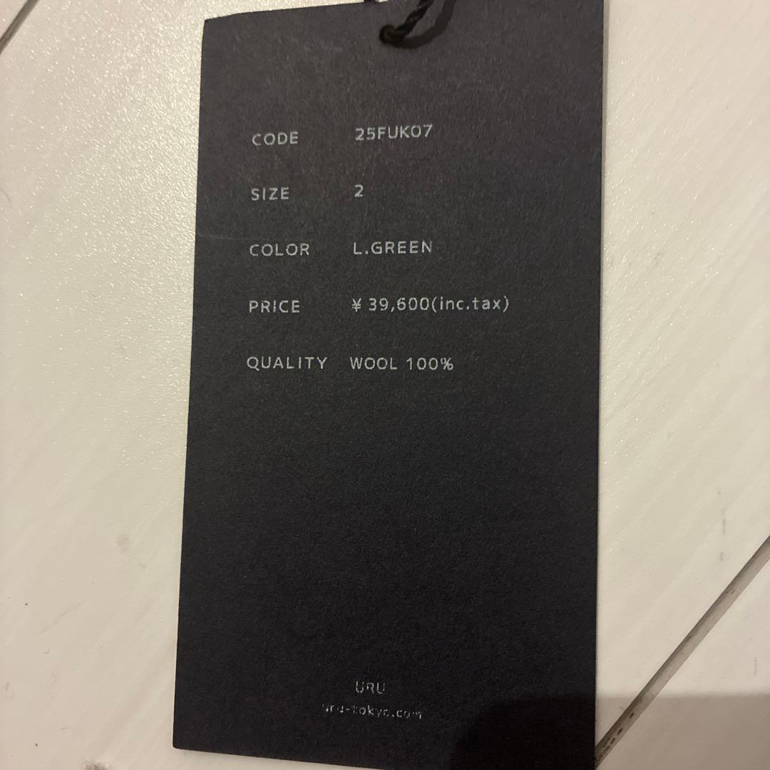 25aw URU(ウル)/V NECK KNIT/L.GREEN 2