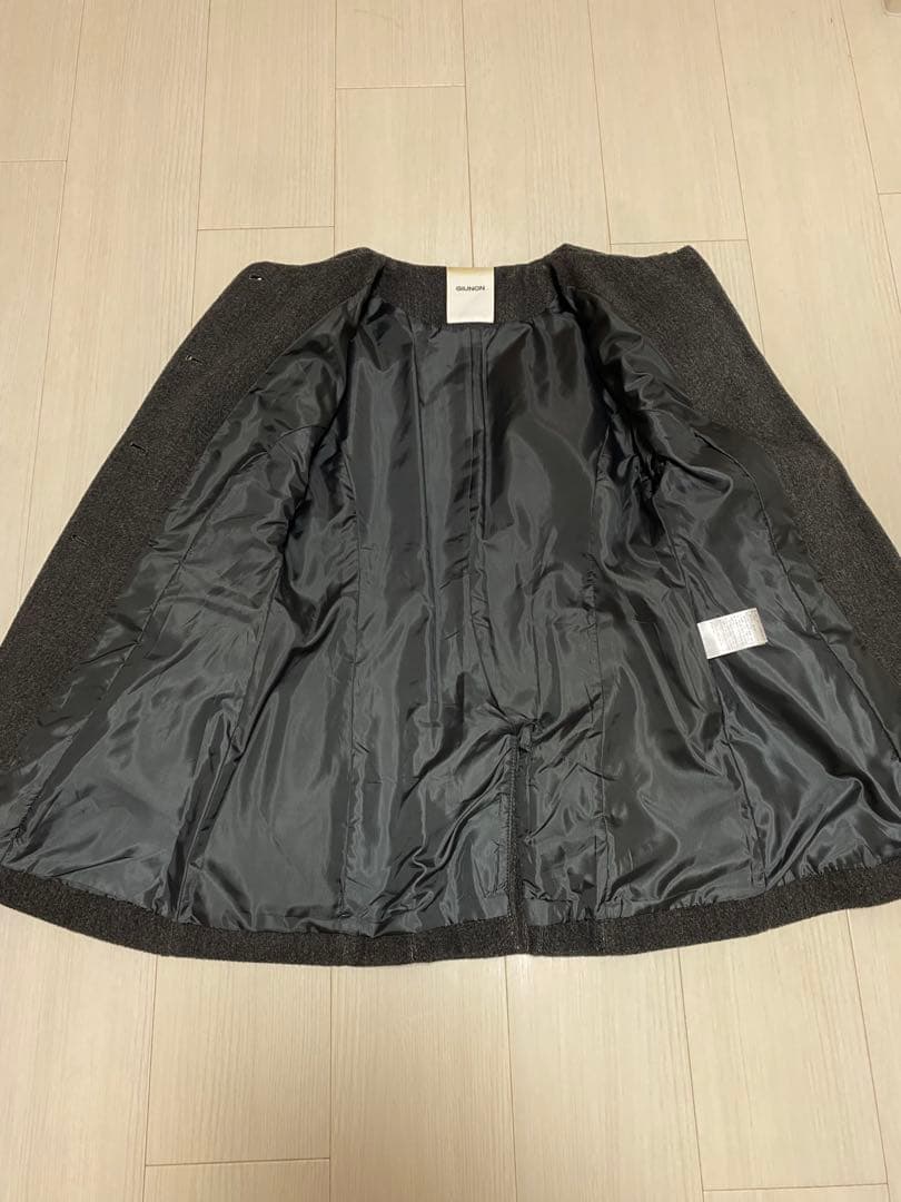 GIUNON giunon ジウノン ビッグカラーコート チャコールグレー