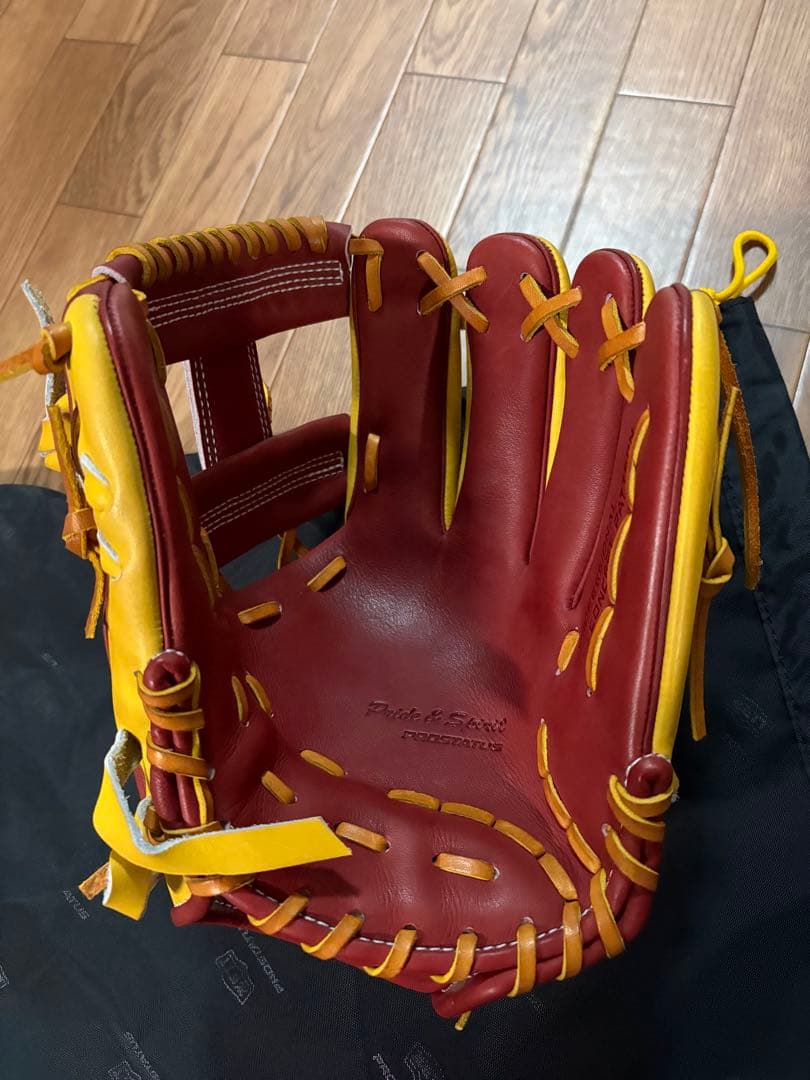 プロステイタス 今宮健太モデル 軟式グローブ 赤黄色