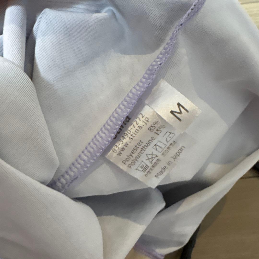 stina 花柄 長袖レオタード 薄紫色