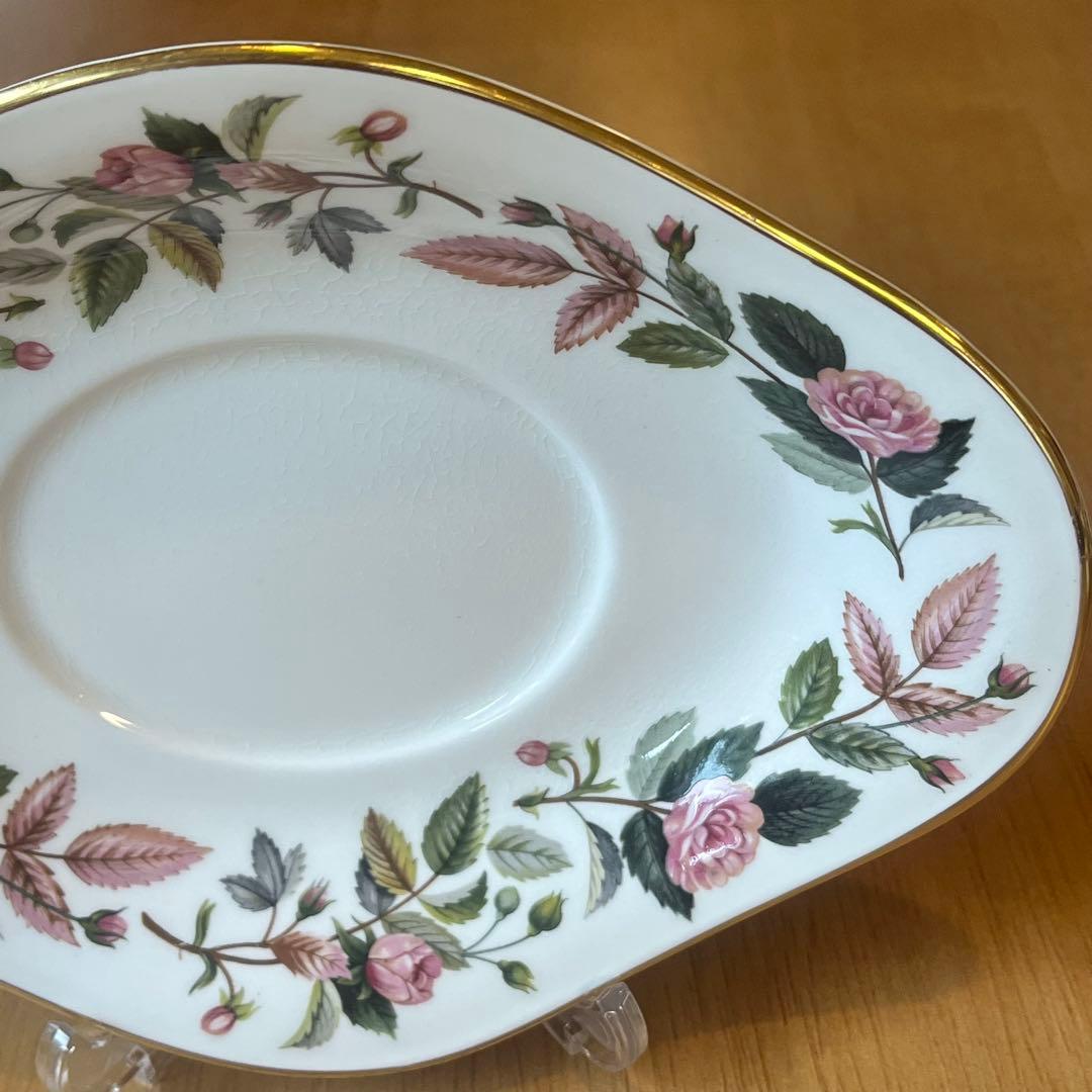 【英国ビンテージ】ウェッジウッド★ハザウェイローズ★エレガントなソースボート②