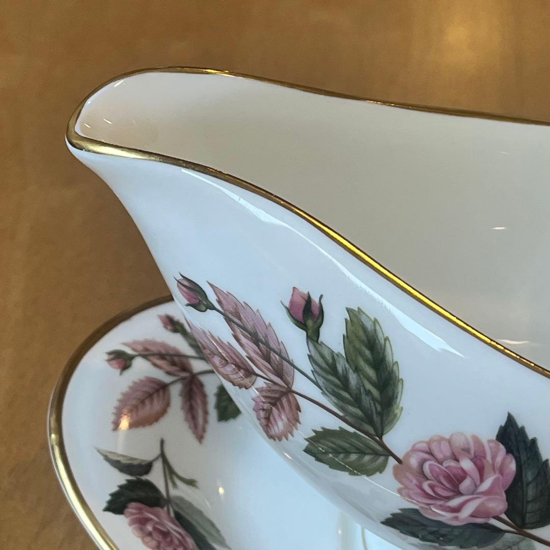 【英国ビンテージ】ウェッジウッド★ハザウェイローズ★エレガントなソースボート②