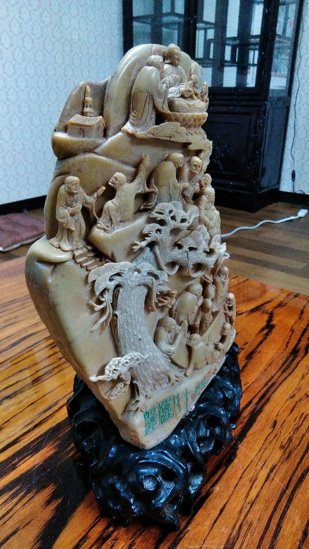 中国製置物　彫刻十八羅漢