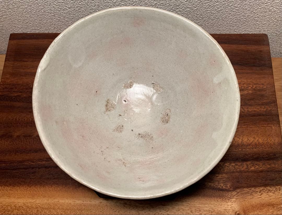 李朝 白磁茶碗 約15cm 飯碗 抹茶茶碗 茶道