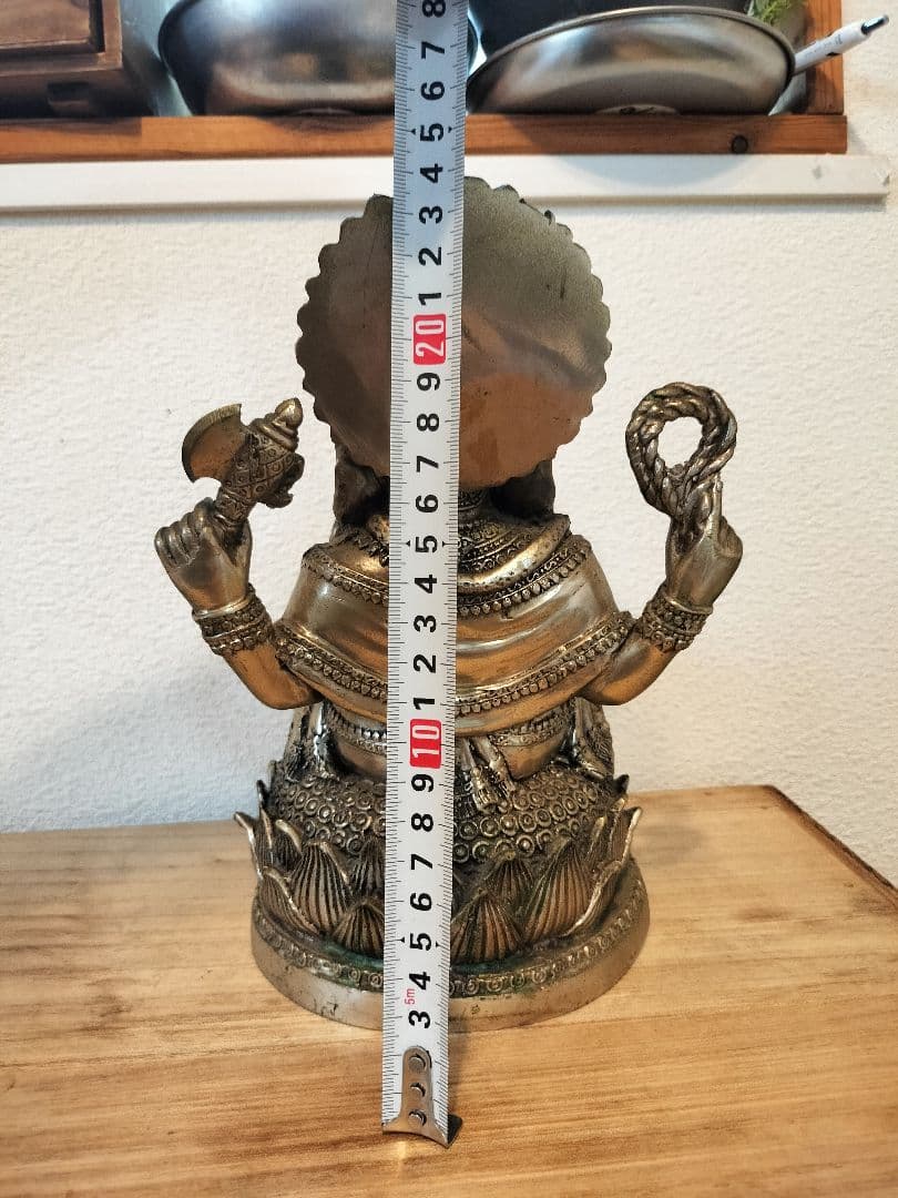 35年前に著名人から頂いた★大きめ真鍮ガネーシャ　商売繁盛　学問の神