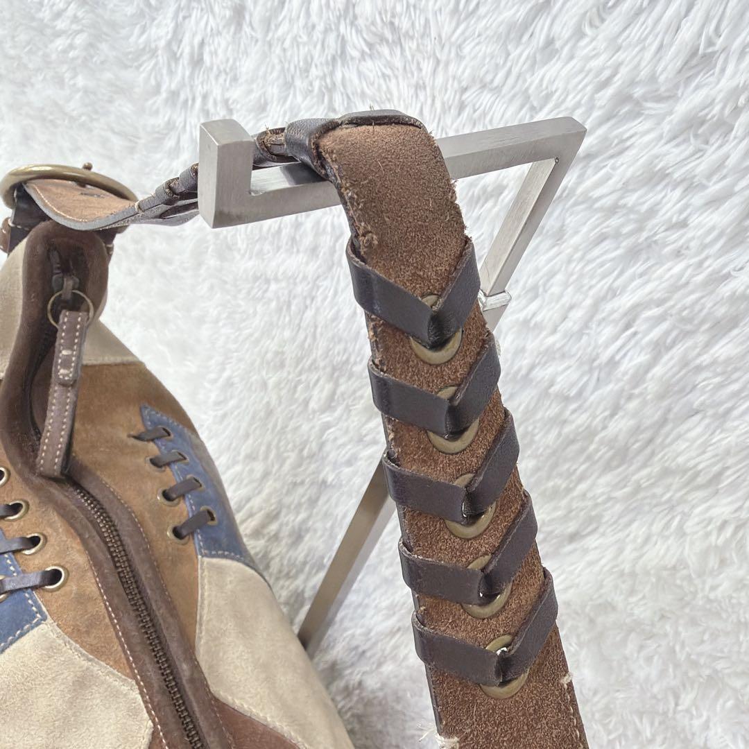 希少✨ COACH スエード レザー パッチワーク ショルダー バッグ 肩掛け