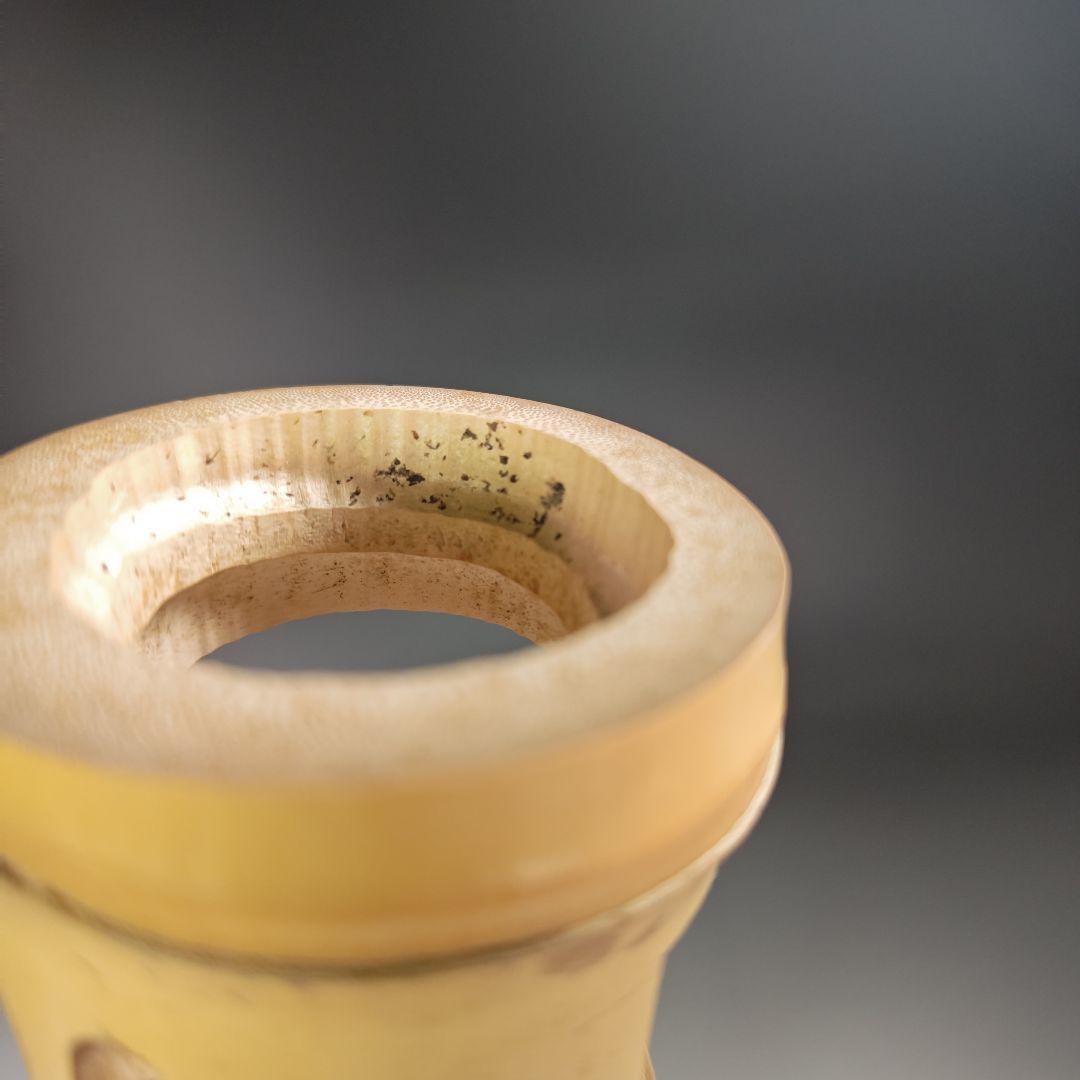 イ916 花器『宗春作』『竹一重切花入　銘　好日　大徳寺　柳紹尚　極箱』茶道具