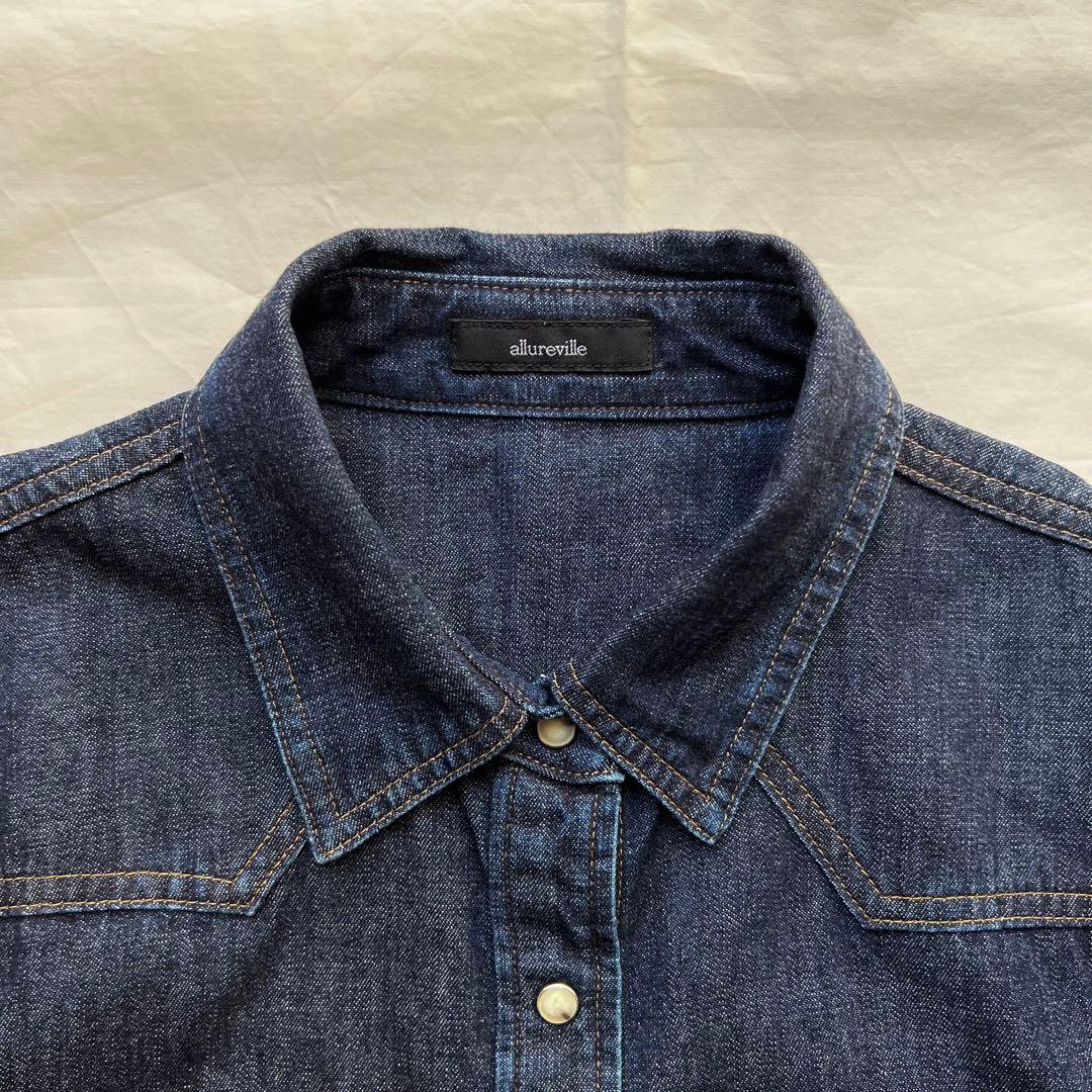 【2度着用】allureville アルアバイル デニム シャツ M ダンガリー