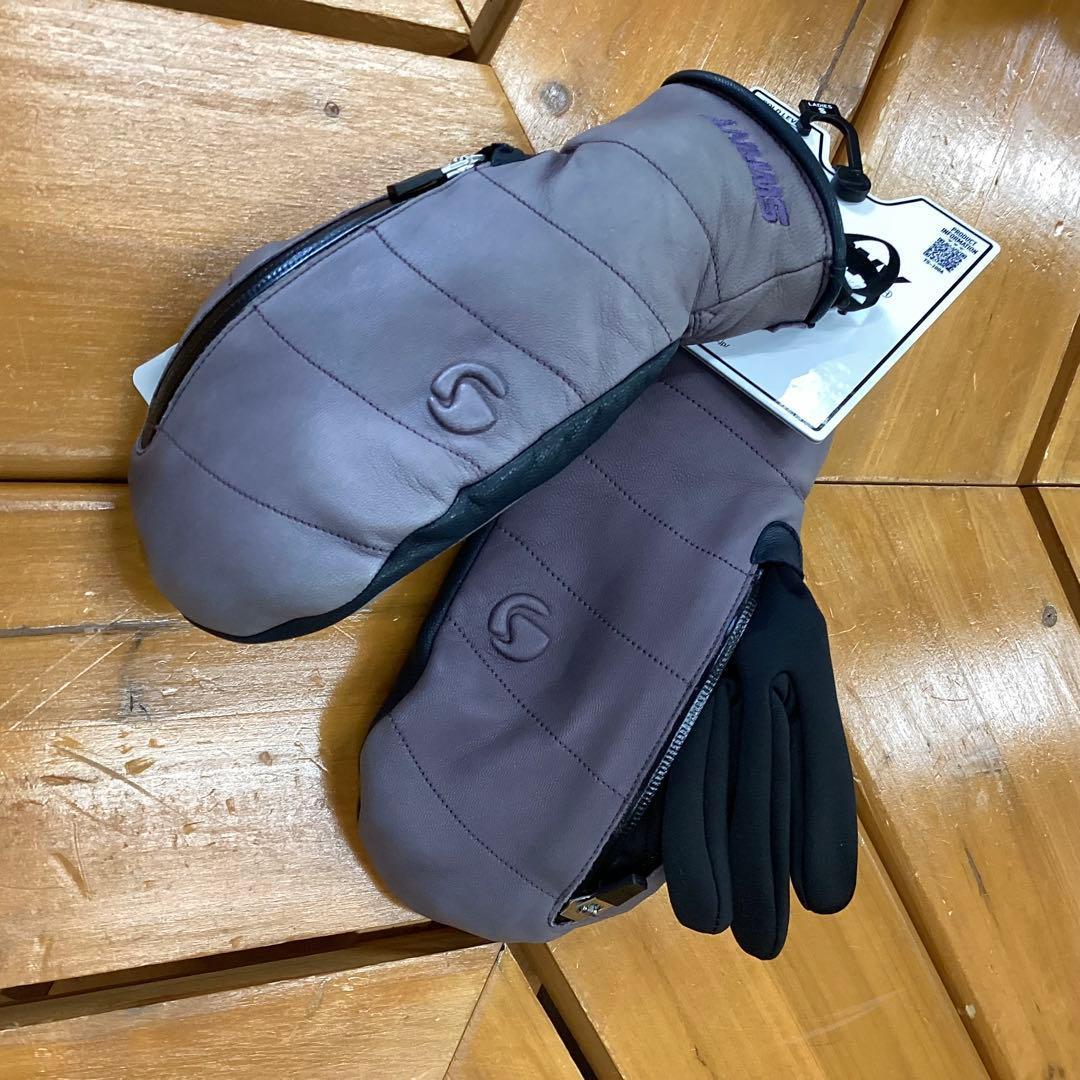【日焼けあり】　グローブ　レザー　SWANY　レディース　スノーボード　S