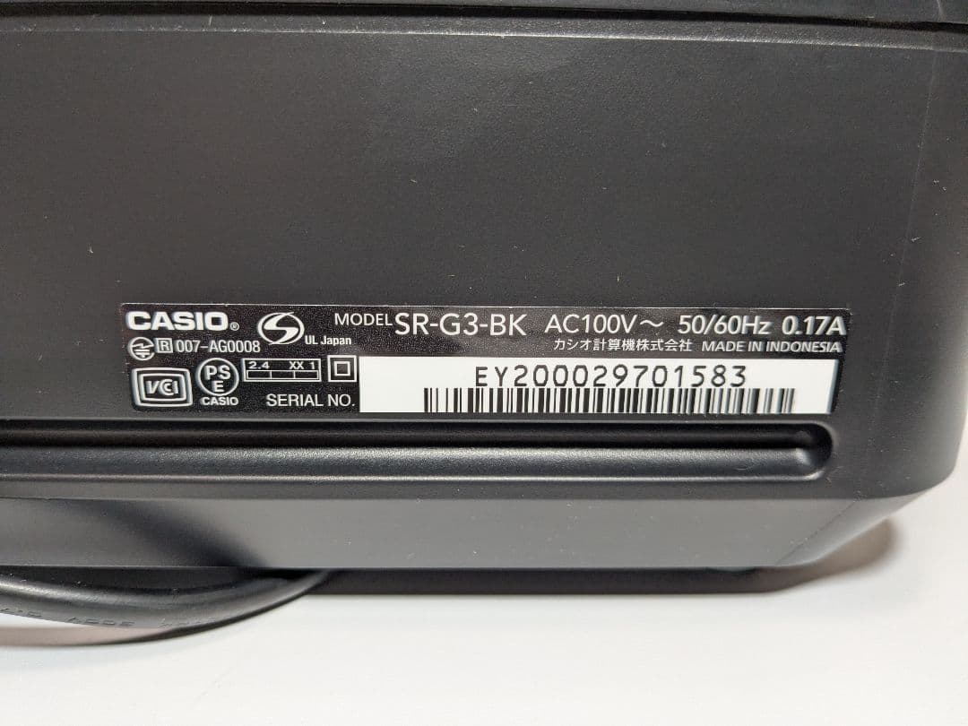 【完動品】【美品】CASIO SR-G3-BK ブラックレジスター
