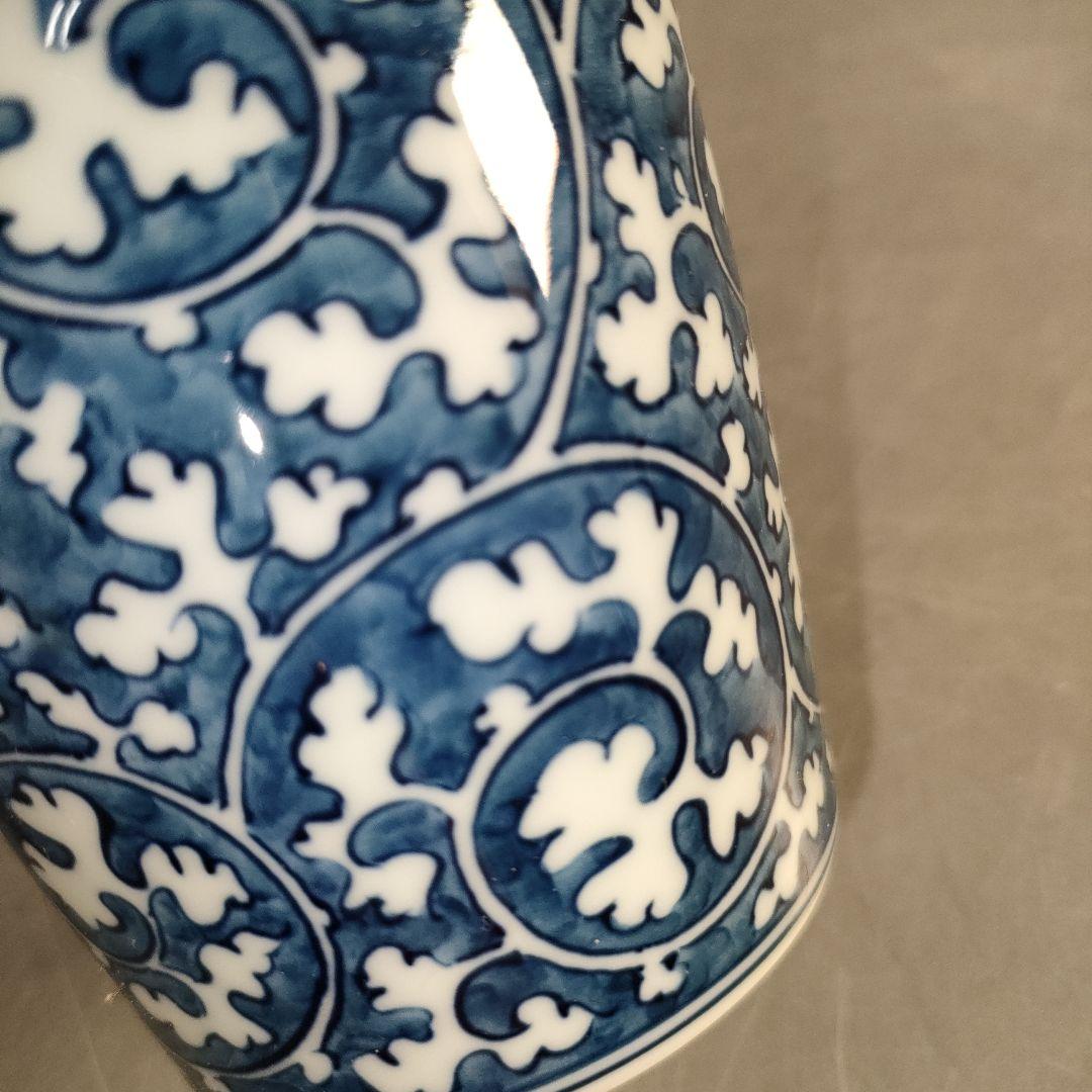 A1349-6/有田焼/源右衛門窯/染付唐草文だし入/共箱/和食器/懐石道具/