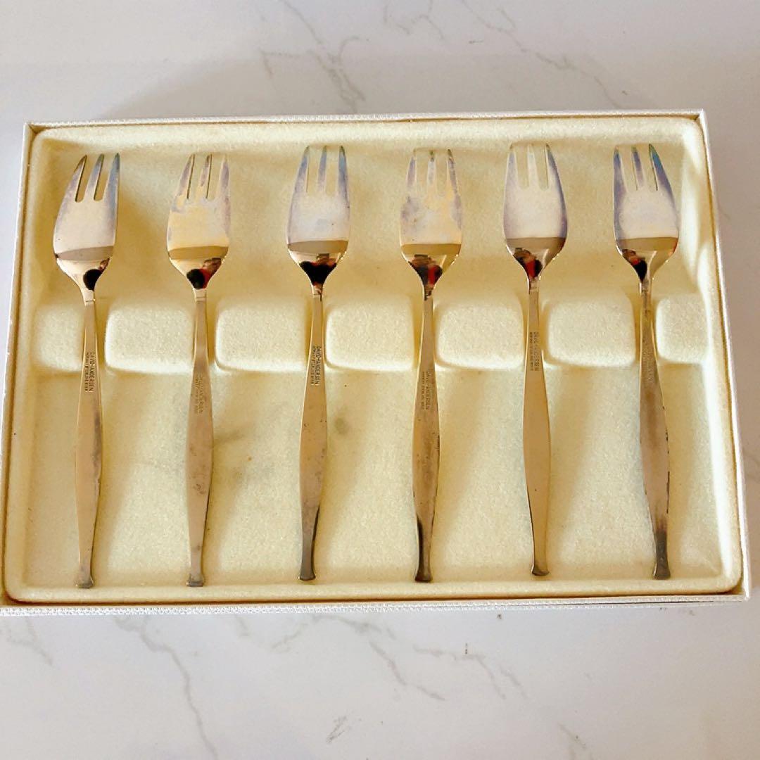 DAVID ANDERSEN 七宝焼 ケーキフォーク スターリングシルバー925