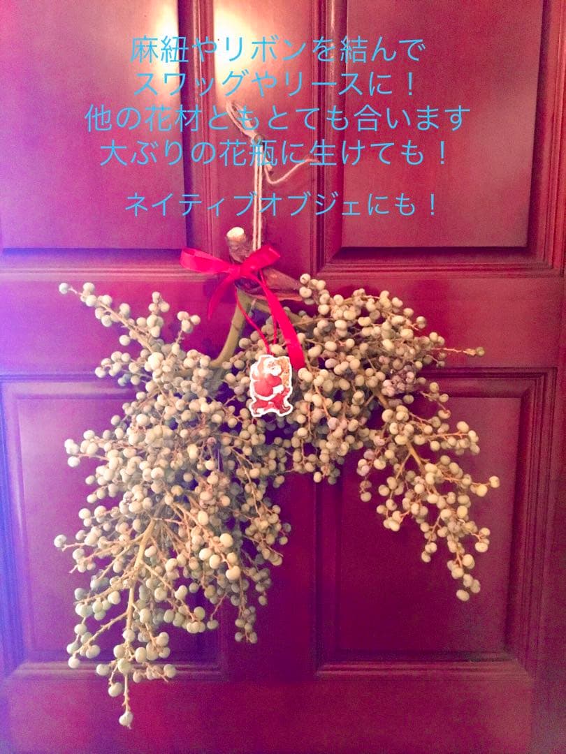 完売　希少＊高級花材【棕櫚の実＊シュロの実】花材/スワッグやリース素材に