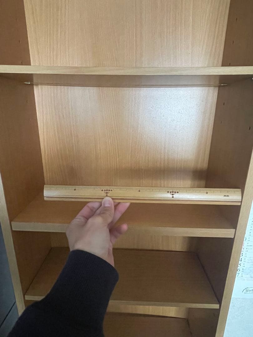 ナチュラル木製6段本棚