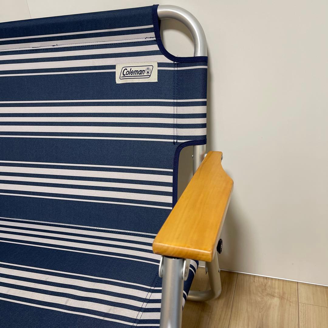 Coleman アウトドアベンチ ネイビー・ストライプ