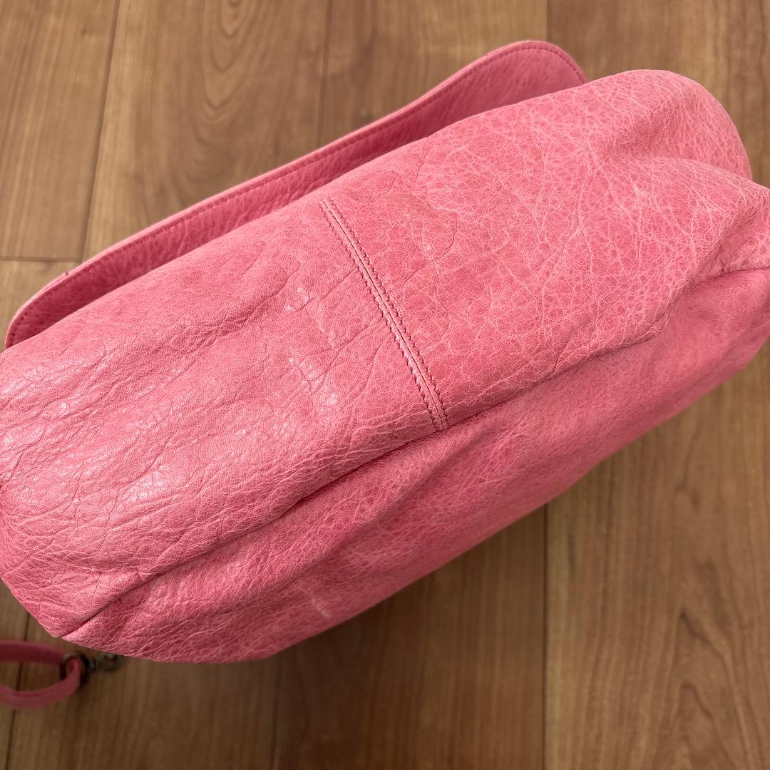 BALENCIAGA/バレンシアガ　フォルク　ピンク　ショルダーバッグ