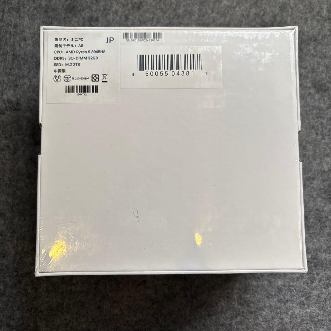 と*や様 新品 GEEKOM A8 AMD Ryzen9 8945HS 32GB