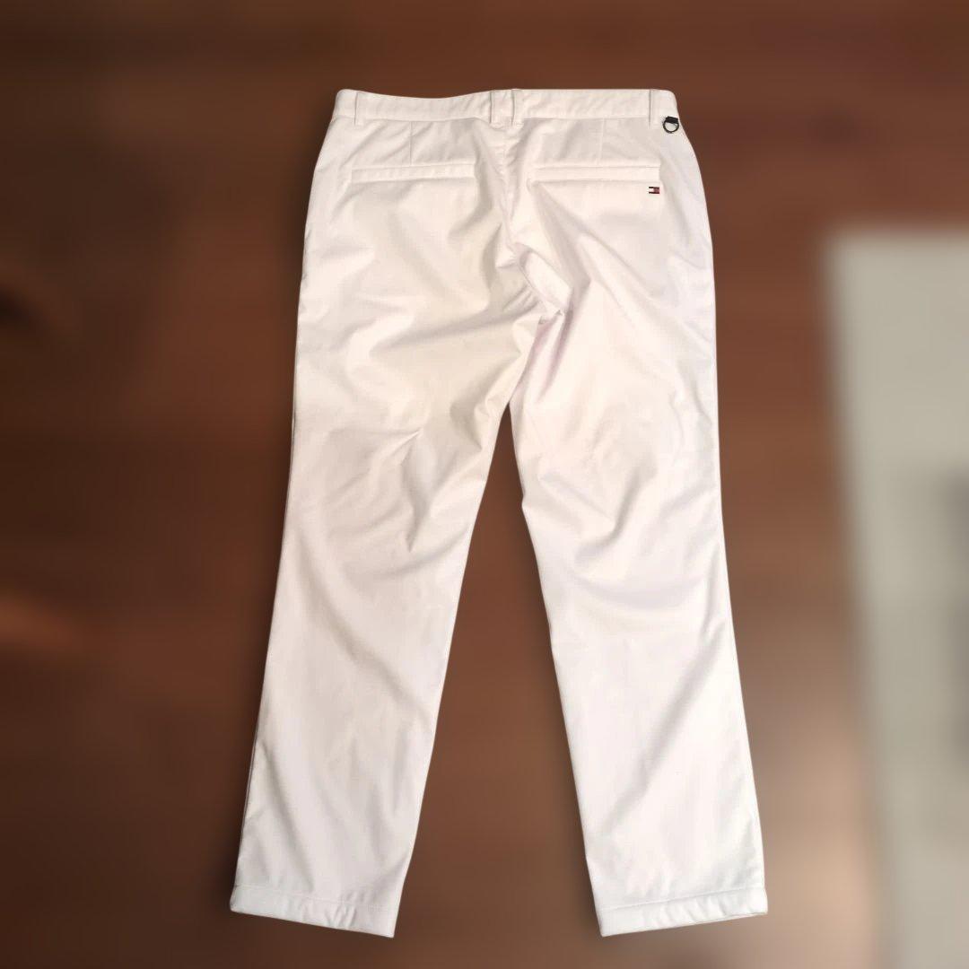 トミーヒルフィガーゴルフ防風 フリース ホワイト パンツ LL
