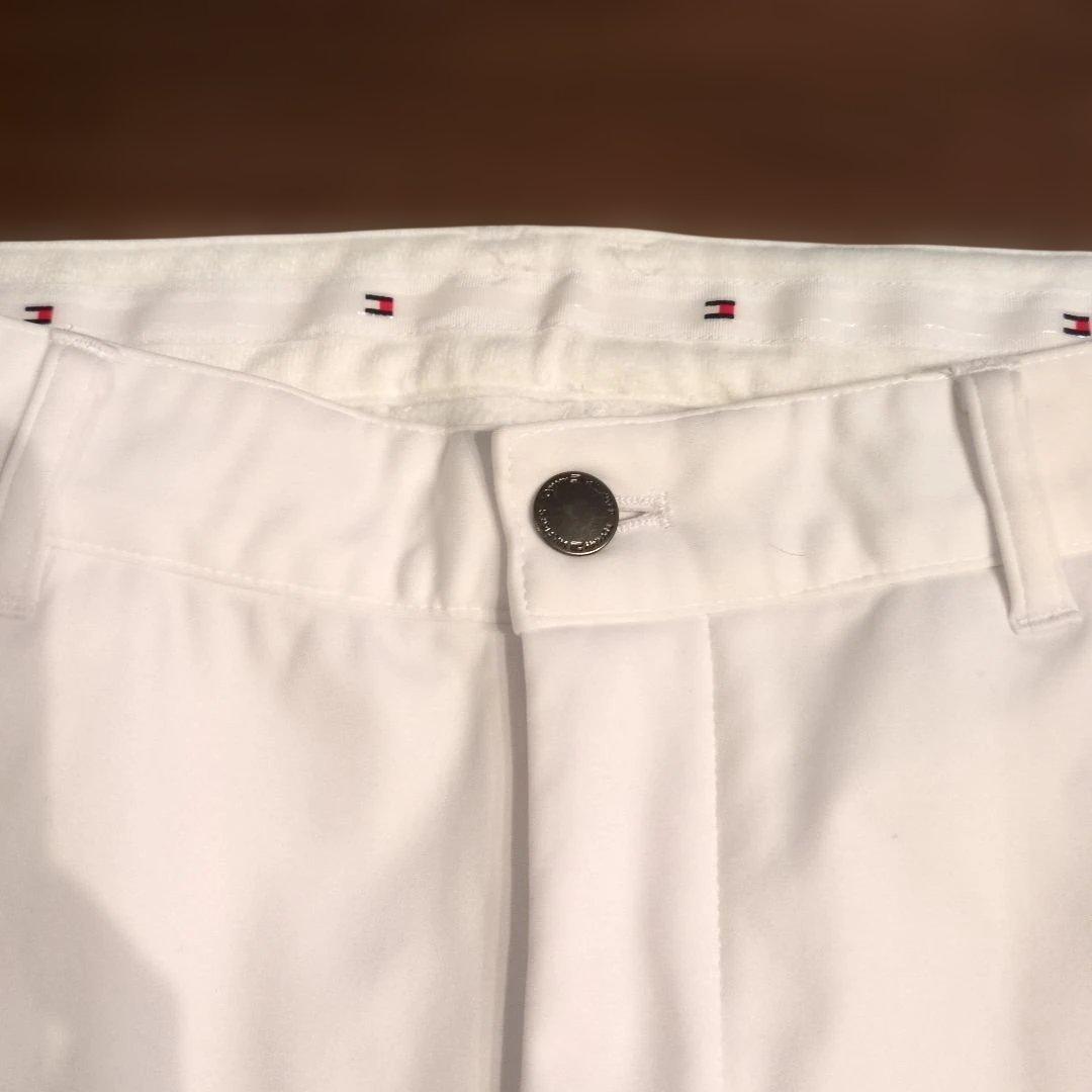 トミーヒルフィガーゴルフ防風 フリース ホワイト パンツ LL