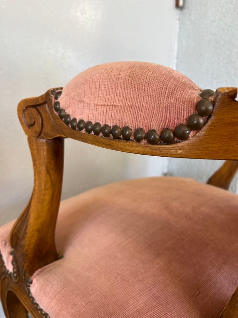 フランスアンティーク ファブリックチェア