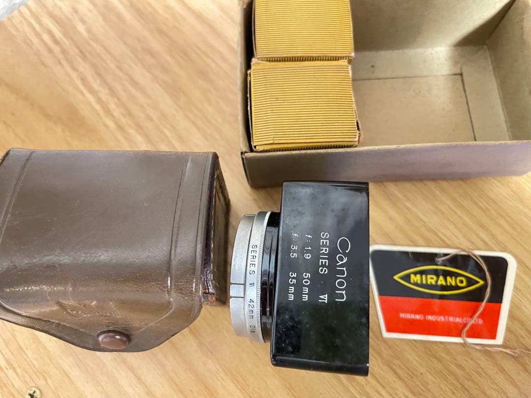 Canon シリーズ VII レンズ 50mm 35mm 角型フード　イエロー